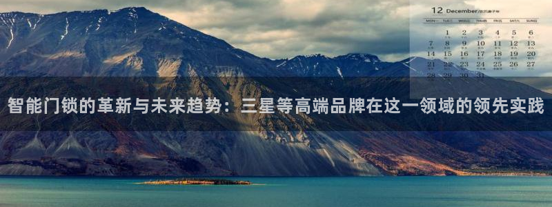 富联娱乐招商型判官333OO：智能门锁的革新与未来趋势：三星