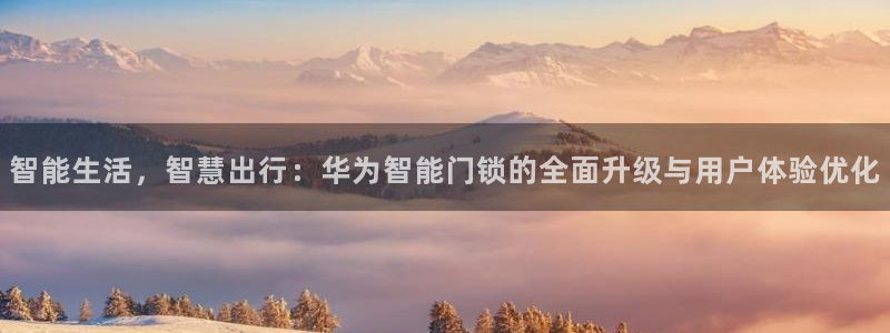 富联娱乐322901：智能生活，智慧出行：华为智能门锁的全面