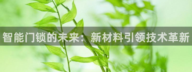 富联娱乐贴吧：智能门锁的未来：新材料引领技术革新